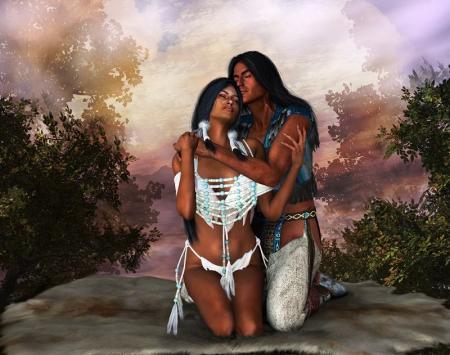 Couple d'amoureux indiens